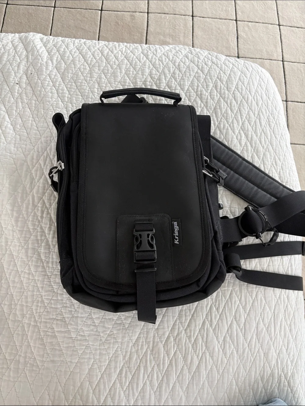 Kriega Black Messenger Sling Bag for Men